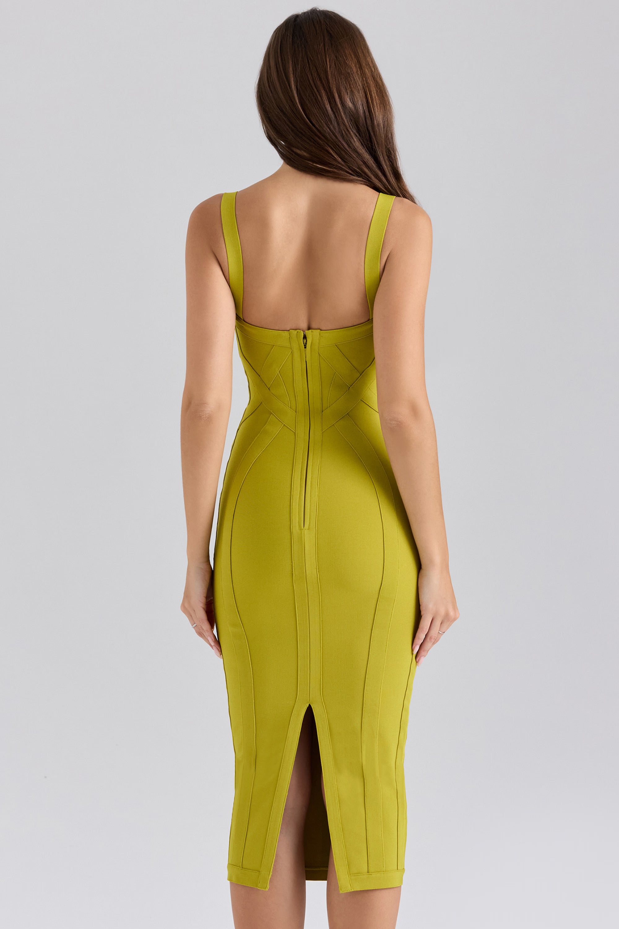 Annelise Curve-Sculpt Bandage Midi Dress