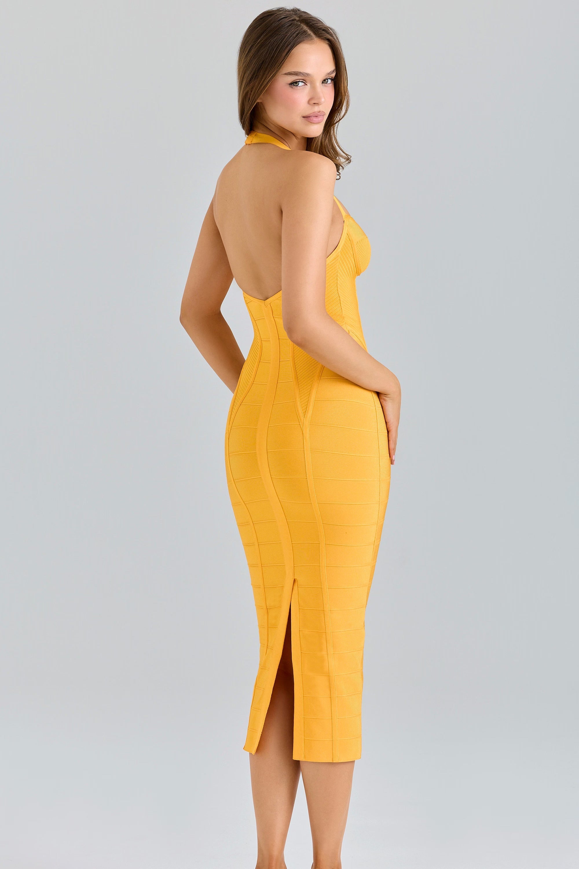 Annelise Curve-Sculpt Bandage Midi Dress