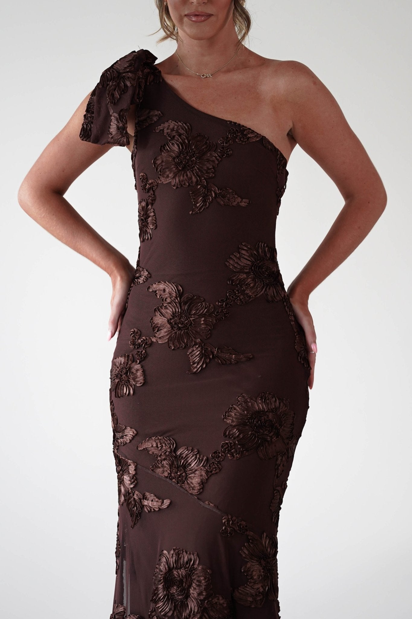 Thelma Floral Textured Maxi Dress