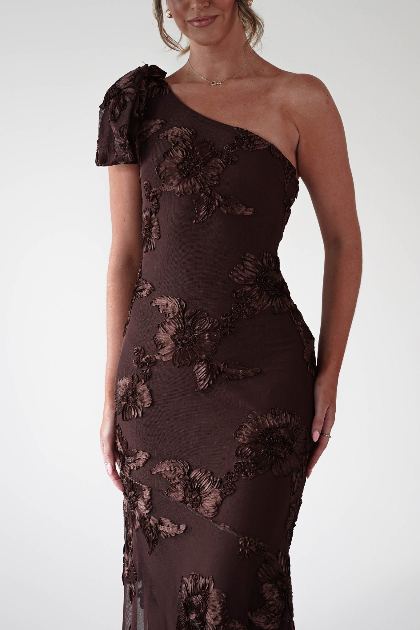 Thelma Floral Textured Maxi Dress