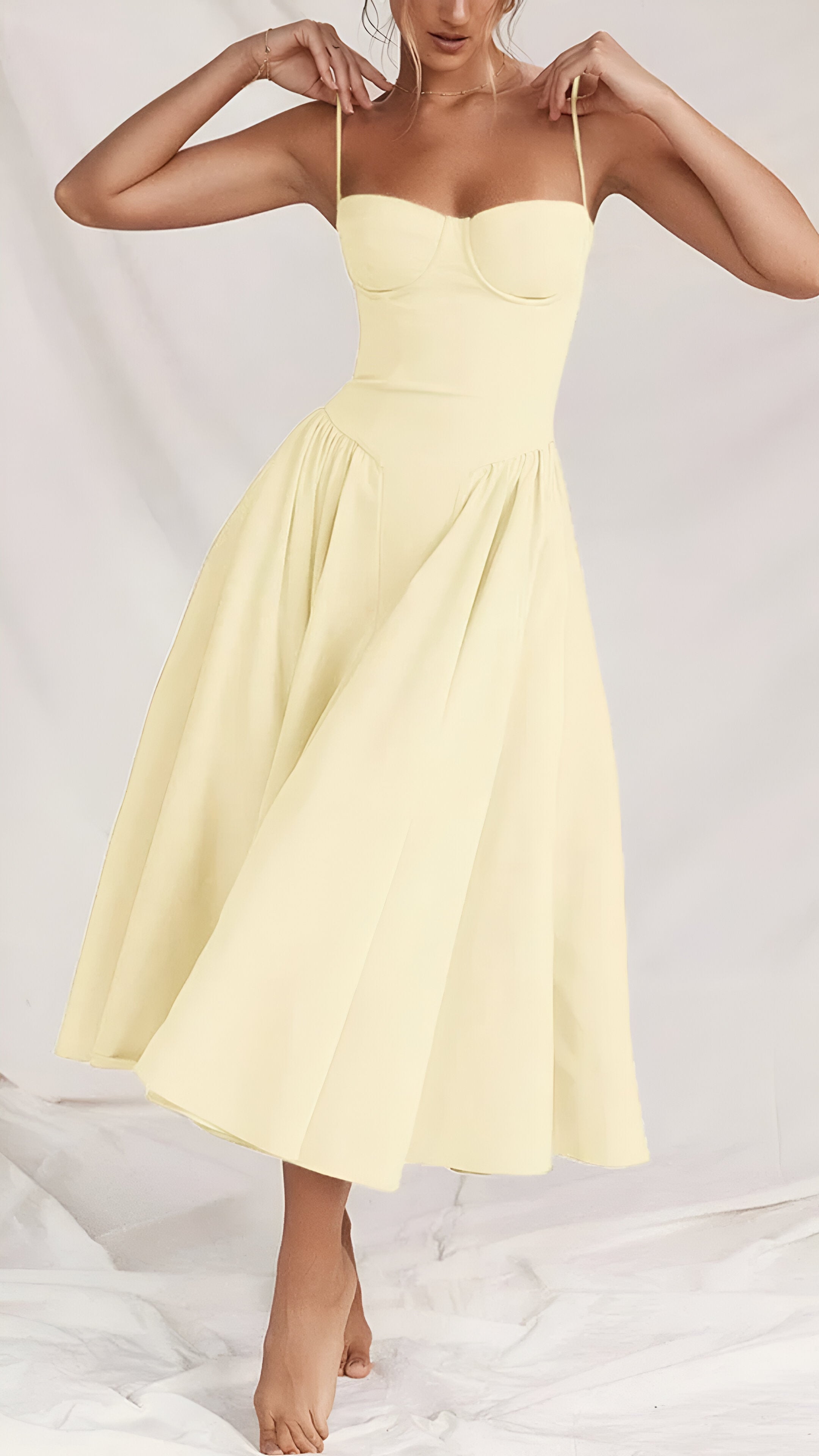 Violet French Dress with Suspenders in Hof Style