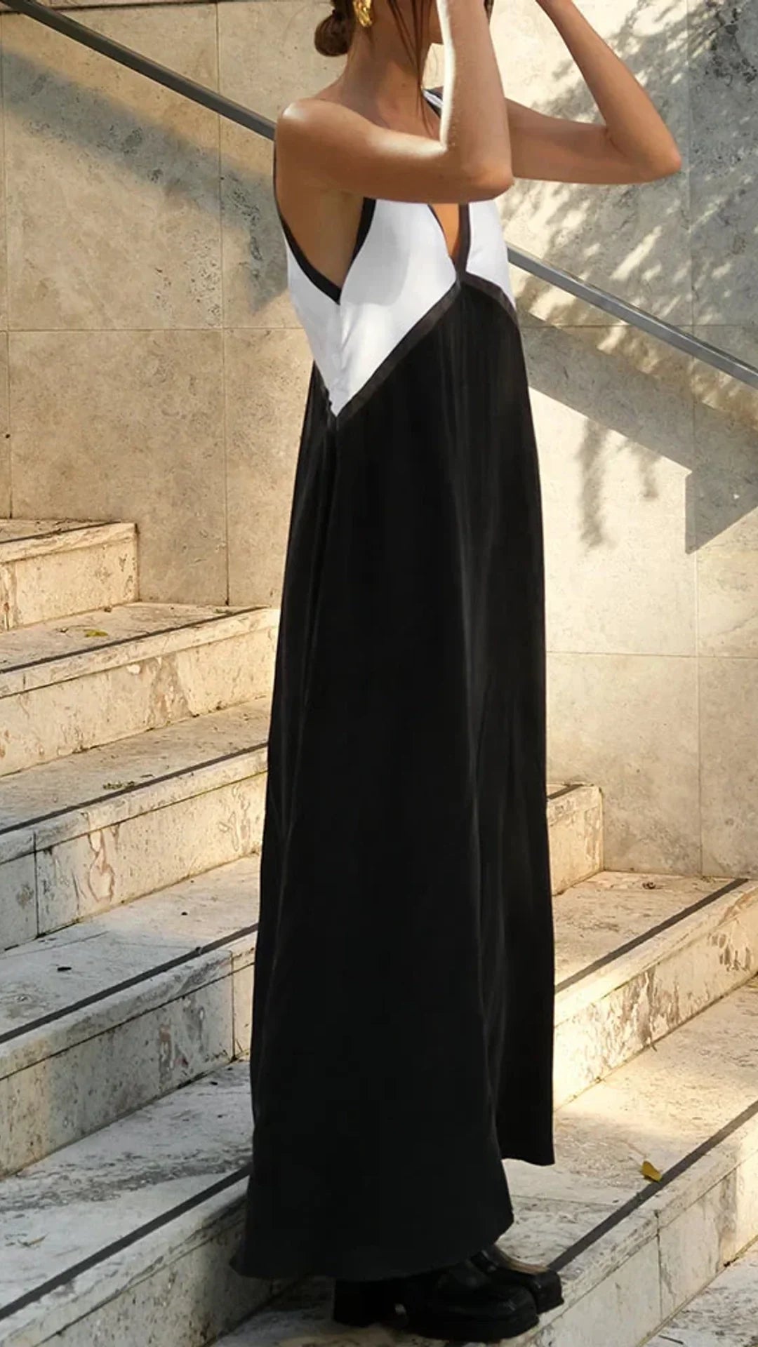 Luna Colorblock V-Neck Dress