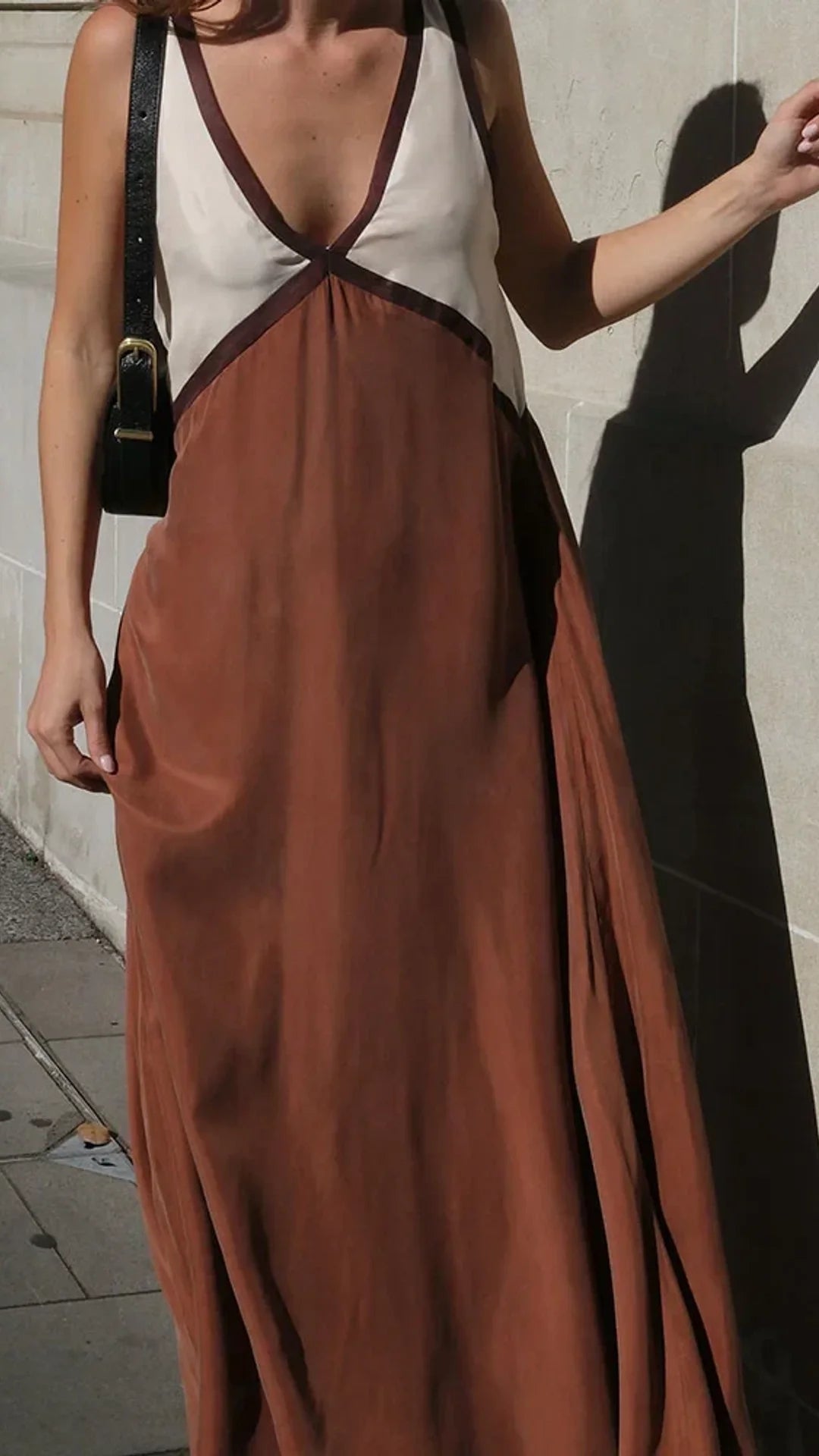 Luna Colorblock V-Neck Dress