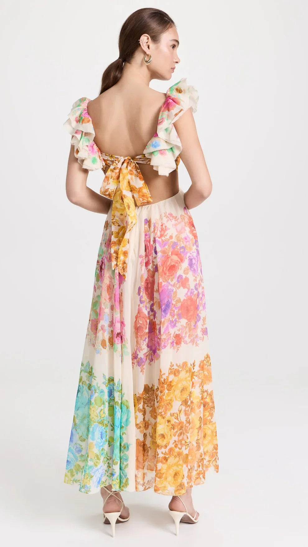 Nina Ruffle Midi Dress