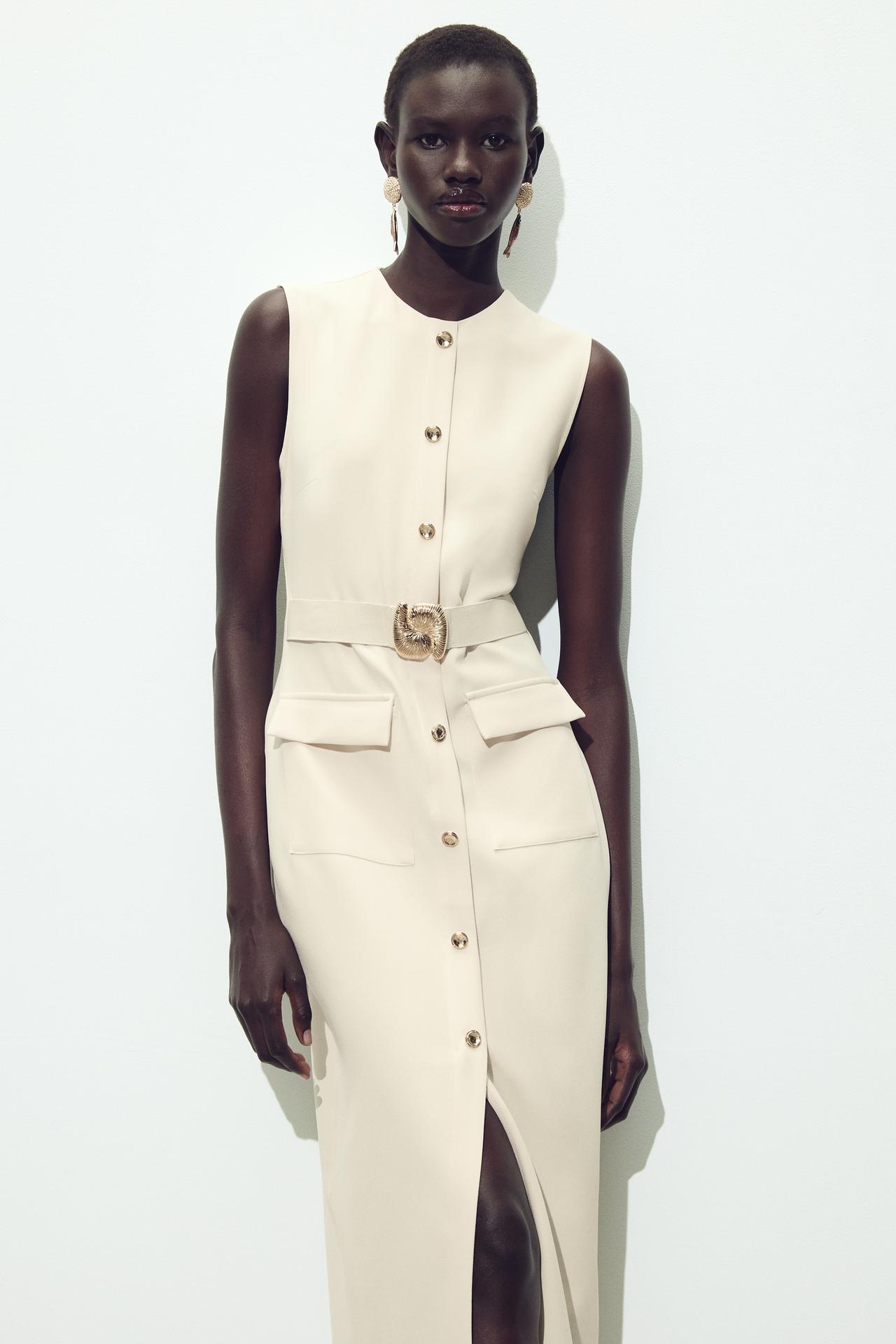 Leonie Crepe Dress with Belt