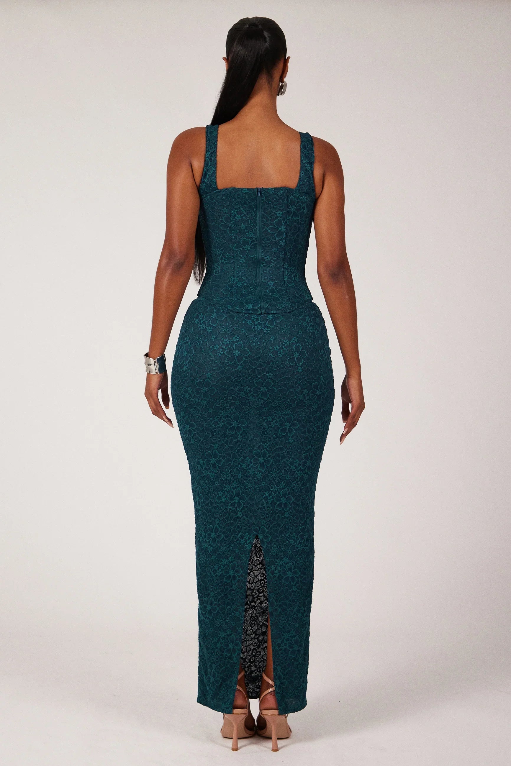 The Cinched Lace Maxi Set