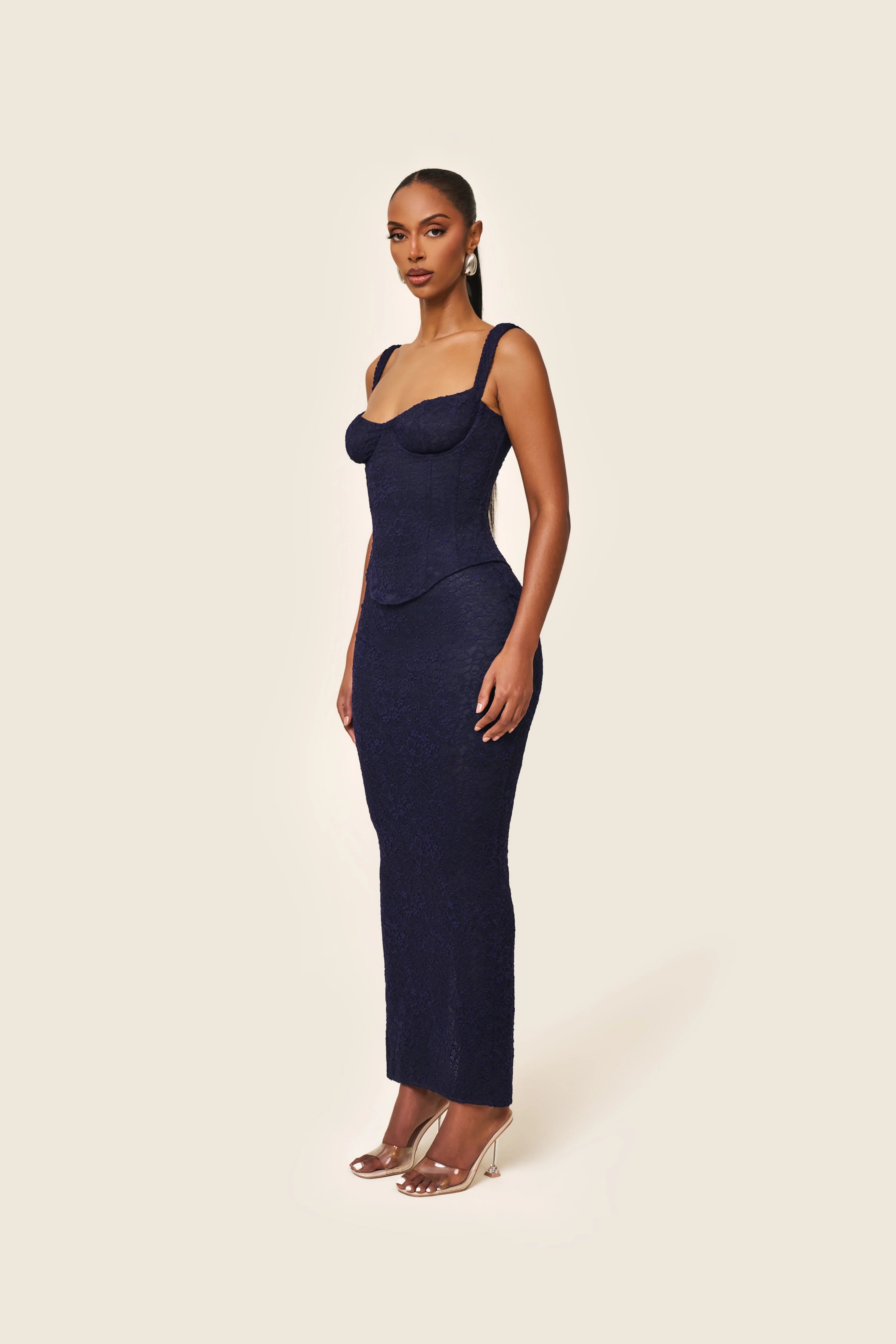 The Cinched Lace Maxi Set