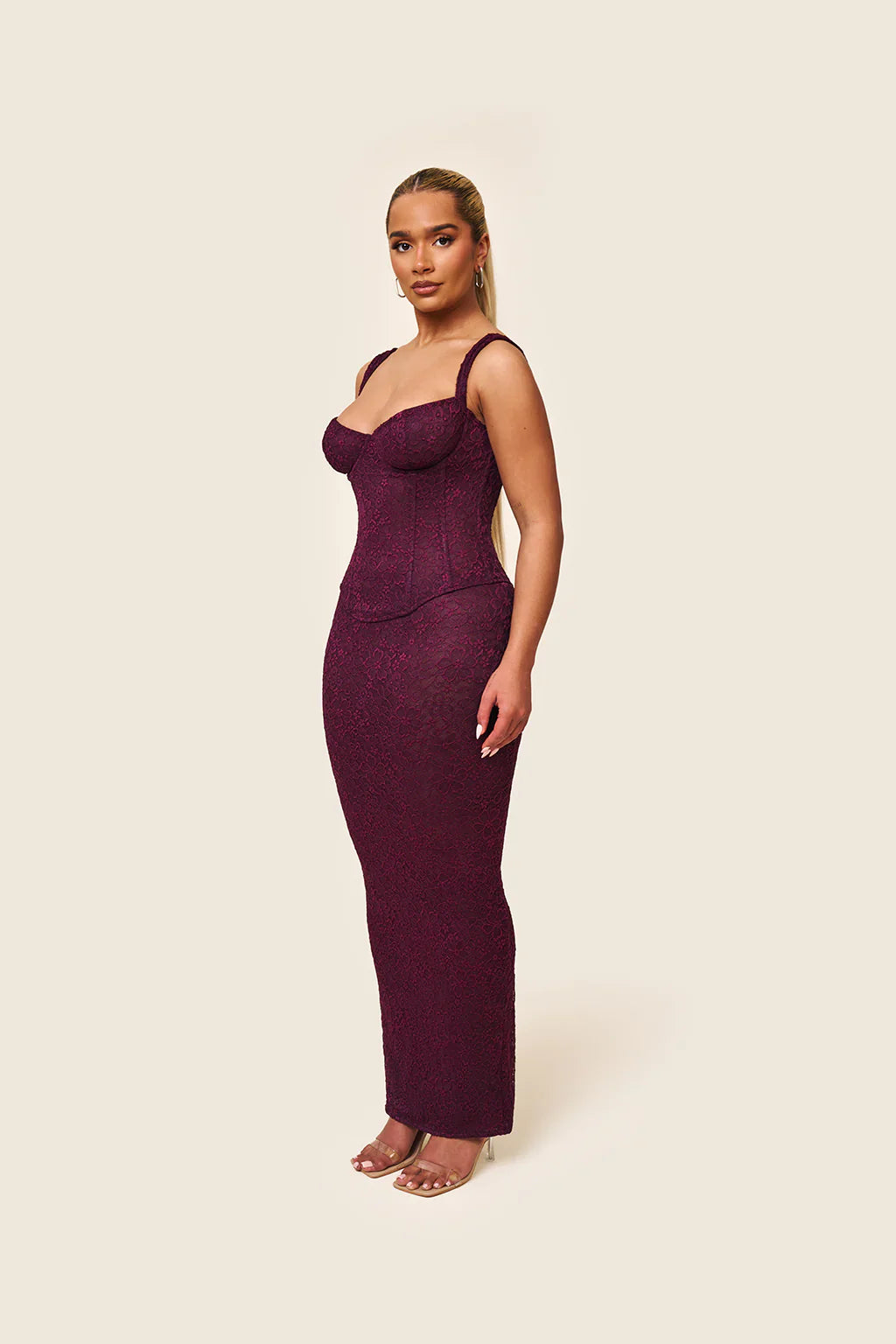 The Cinched Lace Maxi Set