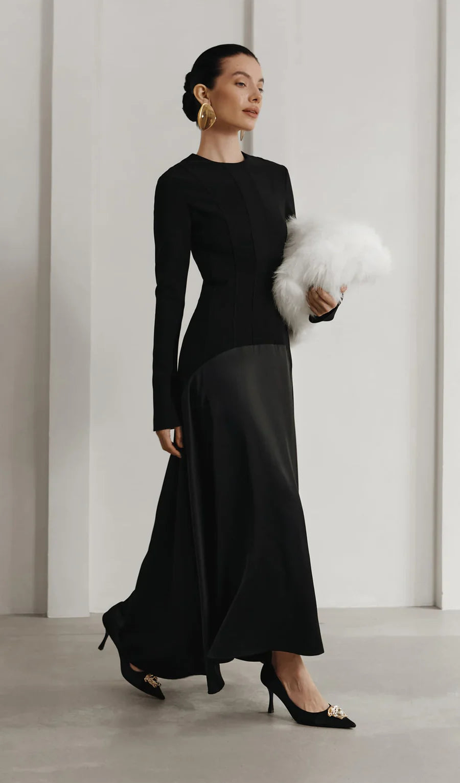 Leah Satin Maxi Dress