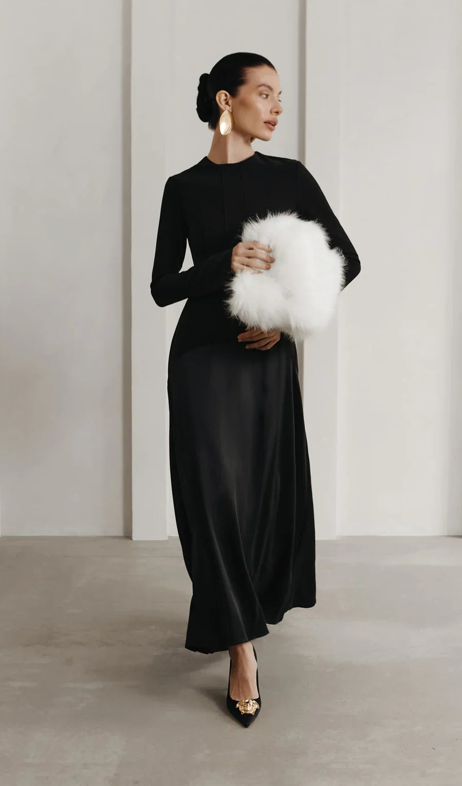 Leah Satin Maxi Dress