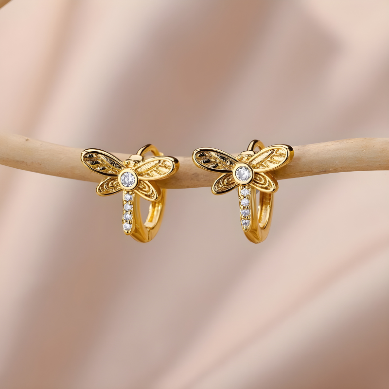 Lise Golden Butterfly Earrings - Elegant and Unique Earring Accessories