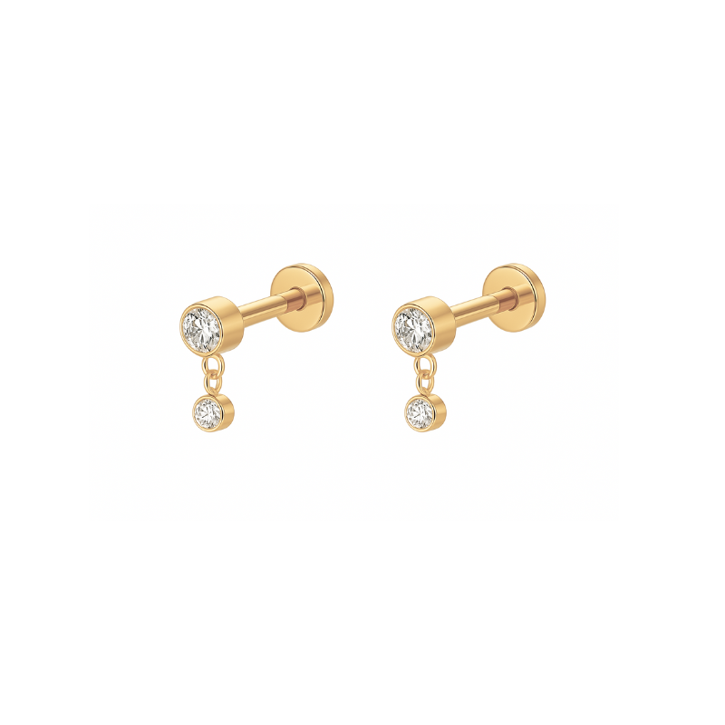 Elegant Lens Earrings - Sunny
