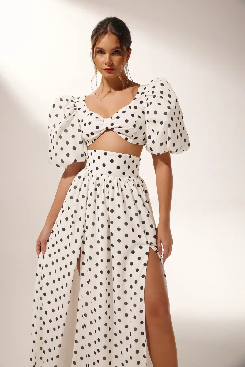 Monique Polka Dot Skirt Set