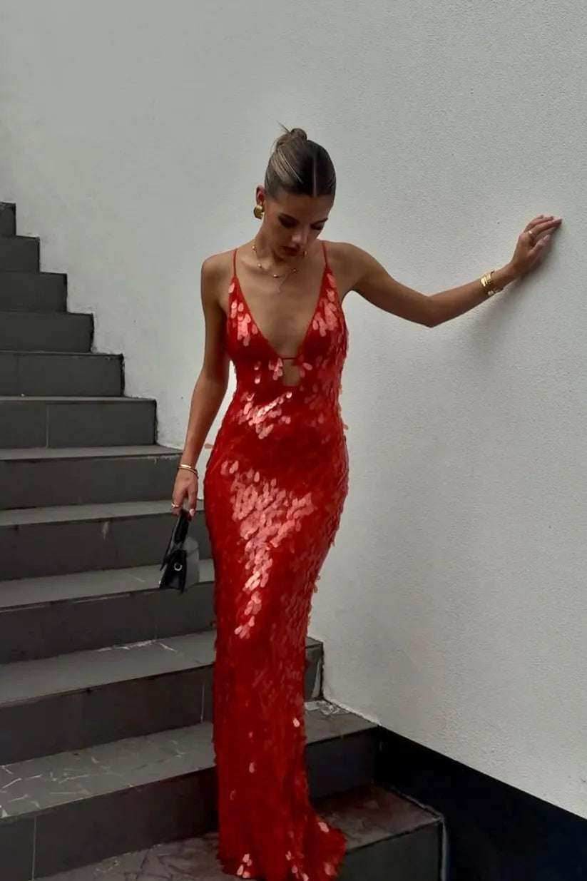 Vicky Sequin Maxi Dress