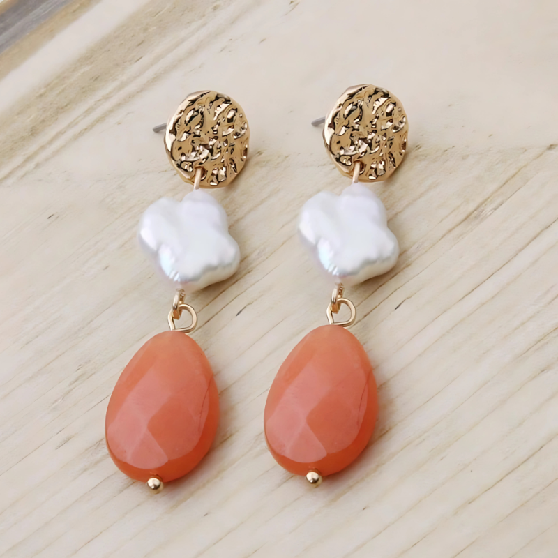 Stylish Pearl Drop Earrings for Men