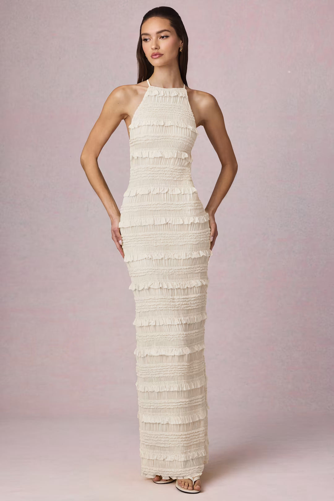 Aurelia Halter Ruffle Maxi