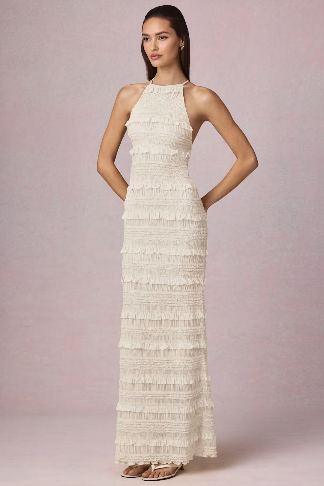 Aurelia Halter Ruffle Maxi