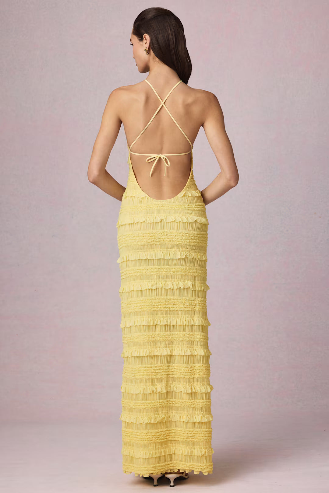 Aurelia Halter Ruffle Maxi