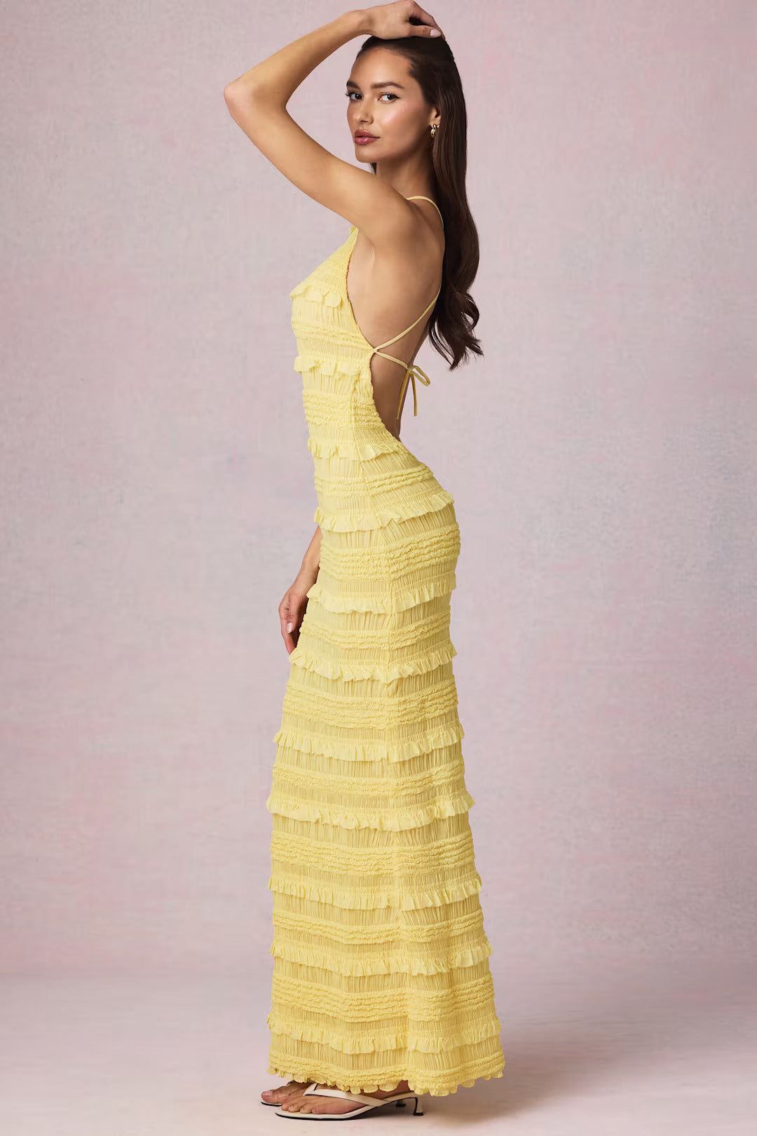Aurelia Halter Ruffle Maxi