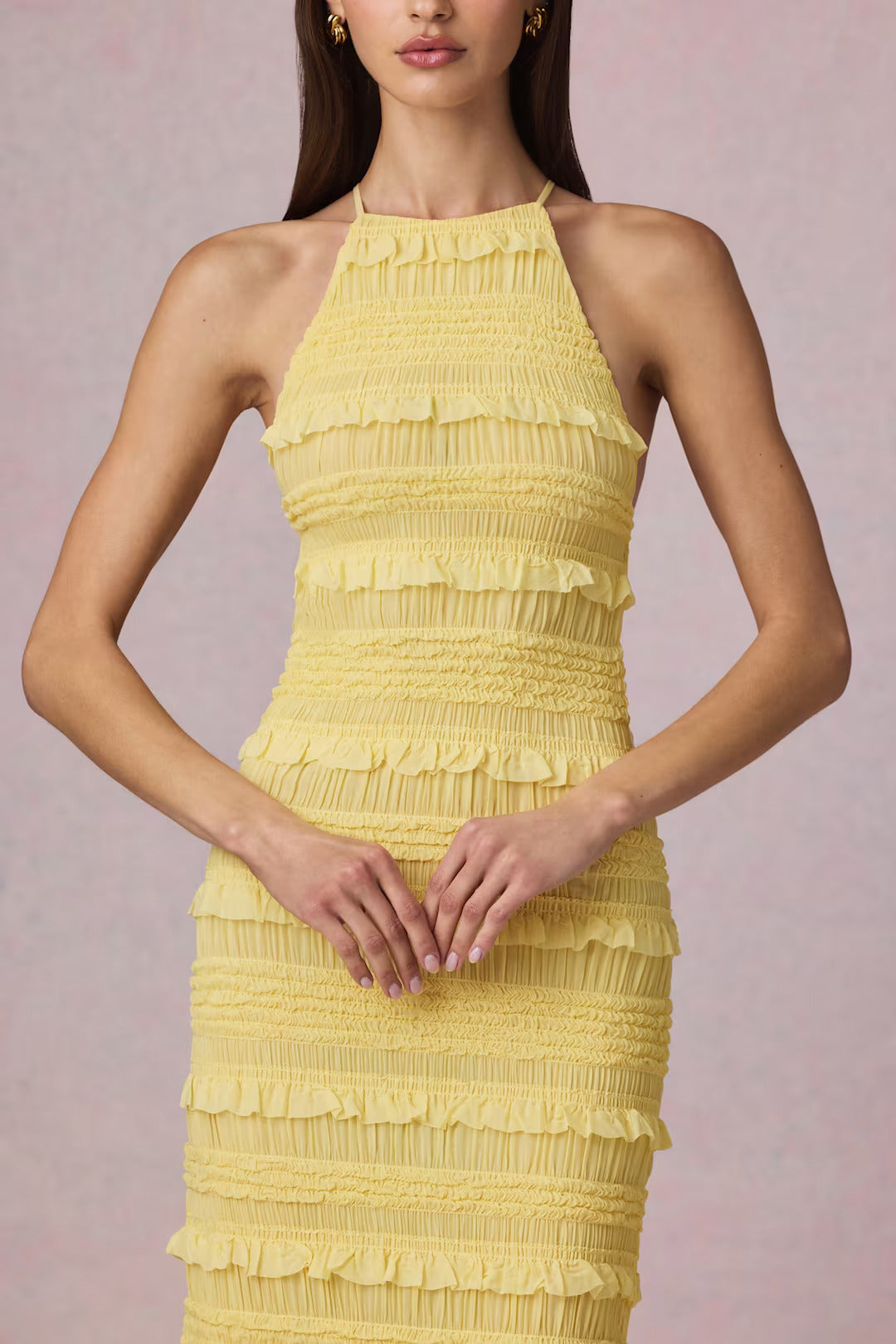 Aurelia Halter Ruffle Maxi