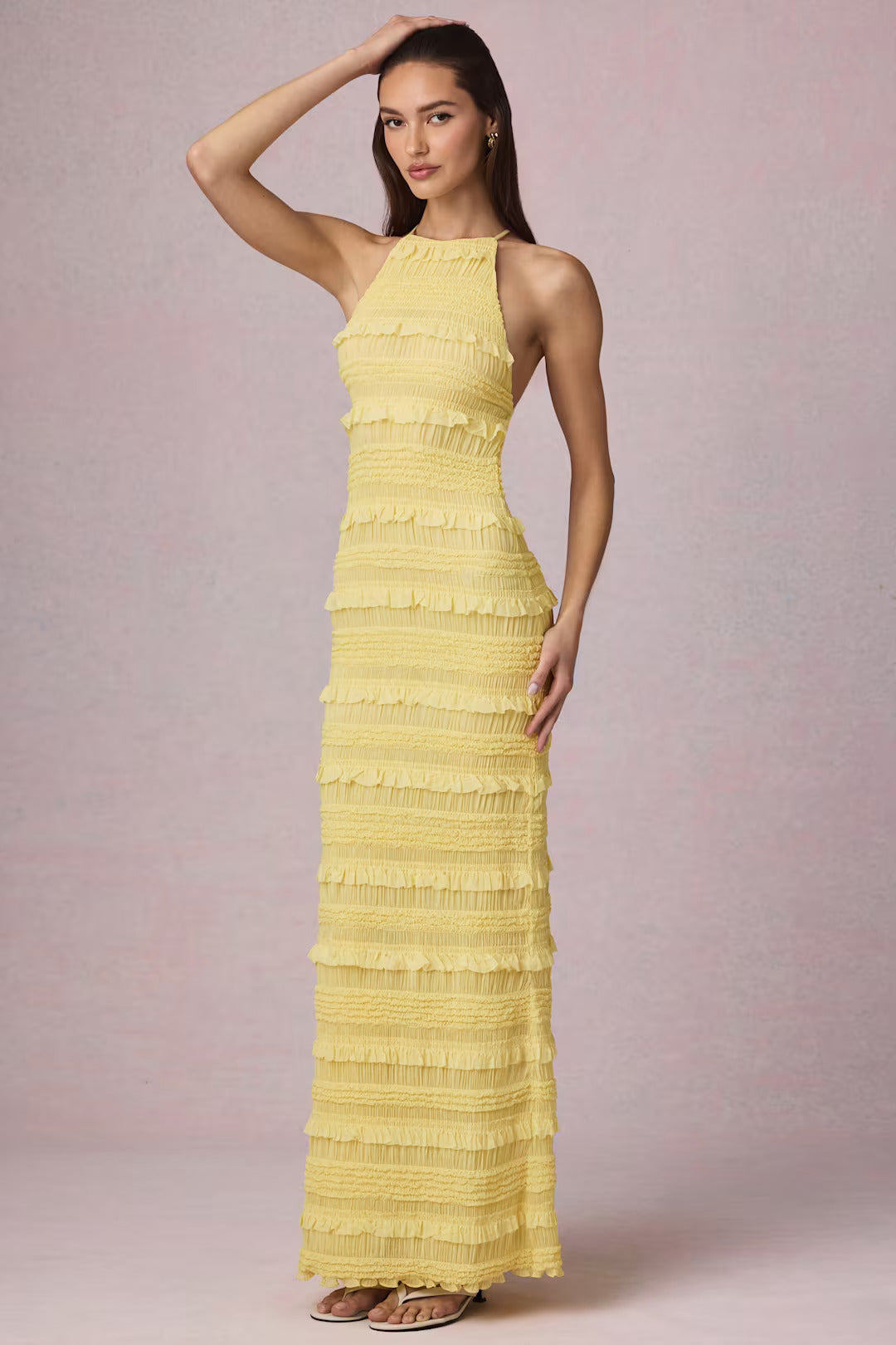 Aurelia Halter Ruffle Maxi