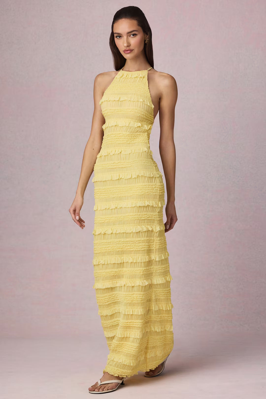 Aurelia Halter Ruffle Maxi