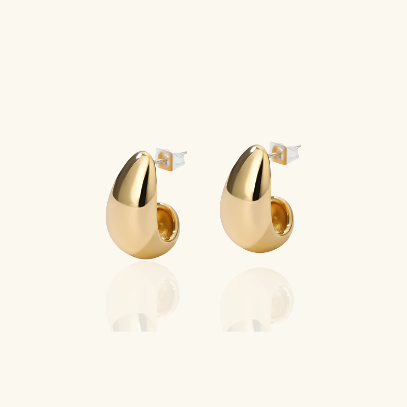 Thick Droplet Stud Earrings - Stylish and Trendy Chelsea Design