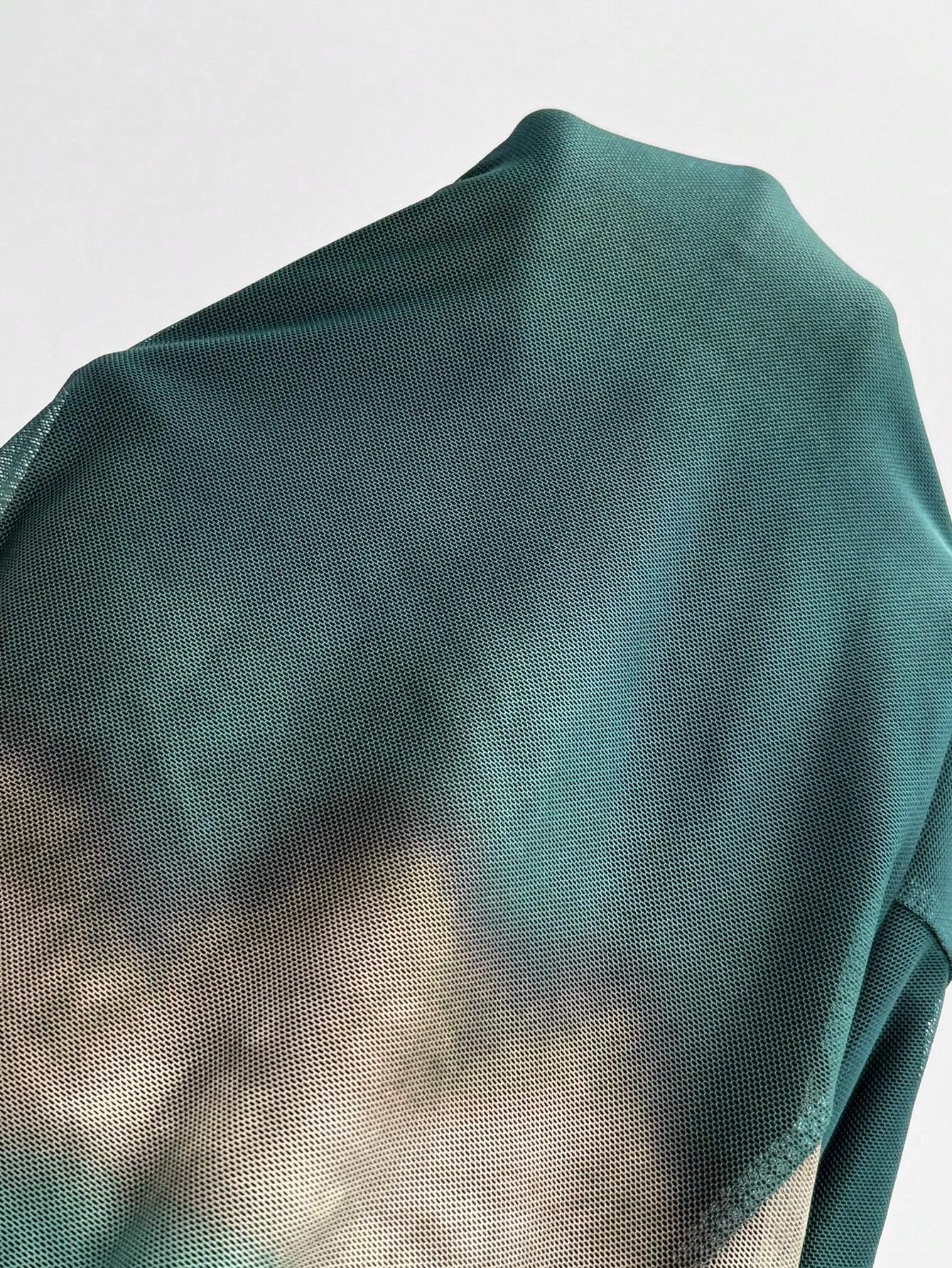 Tie Dye Ruched Maxi Dress