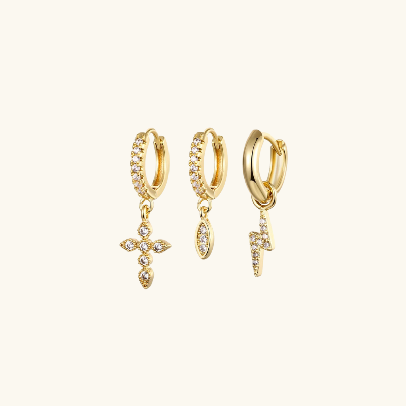Stylish Lightning Bolt Earring Set for Women - Riri