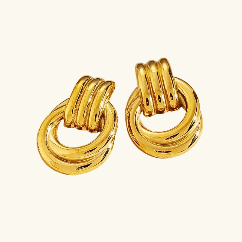 Layered Earrings Gold and Silver - Verlienne