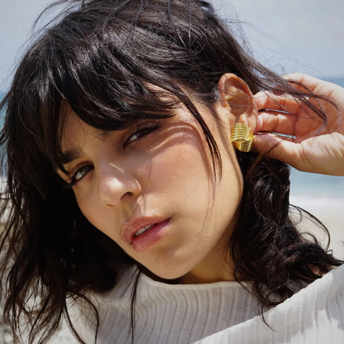 Shining Bronze Earrings