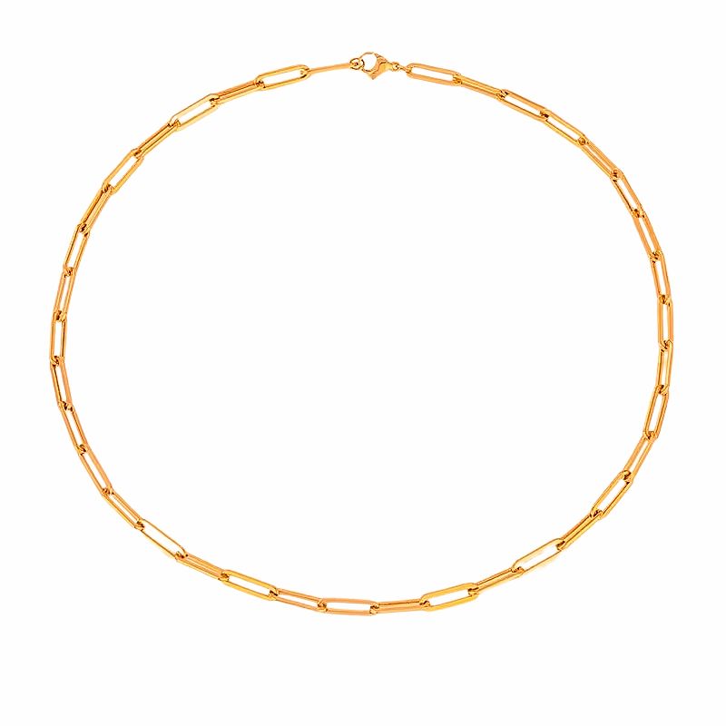 Elegant Gold Paperclip Necklace - Bianca for a Stylish Look