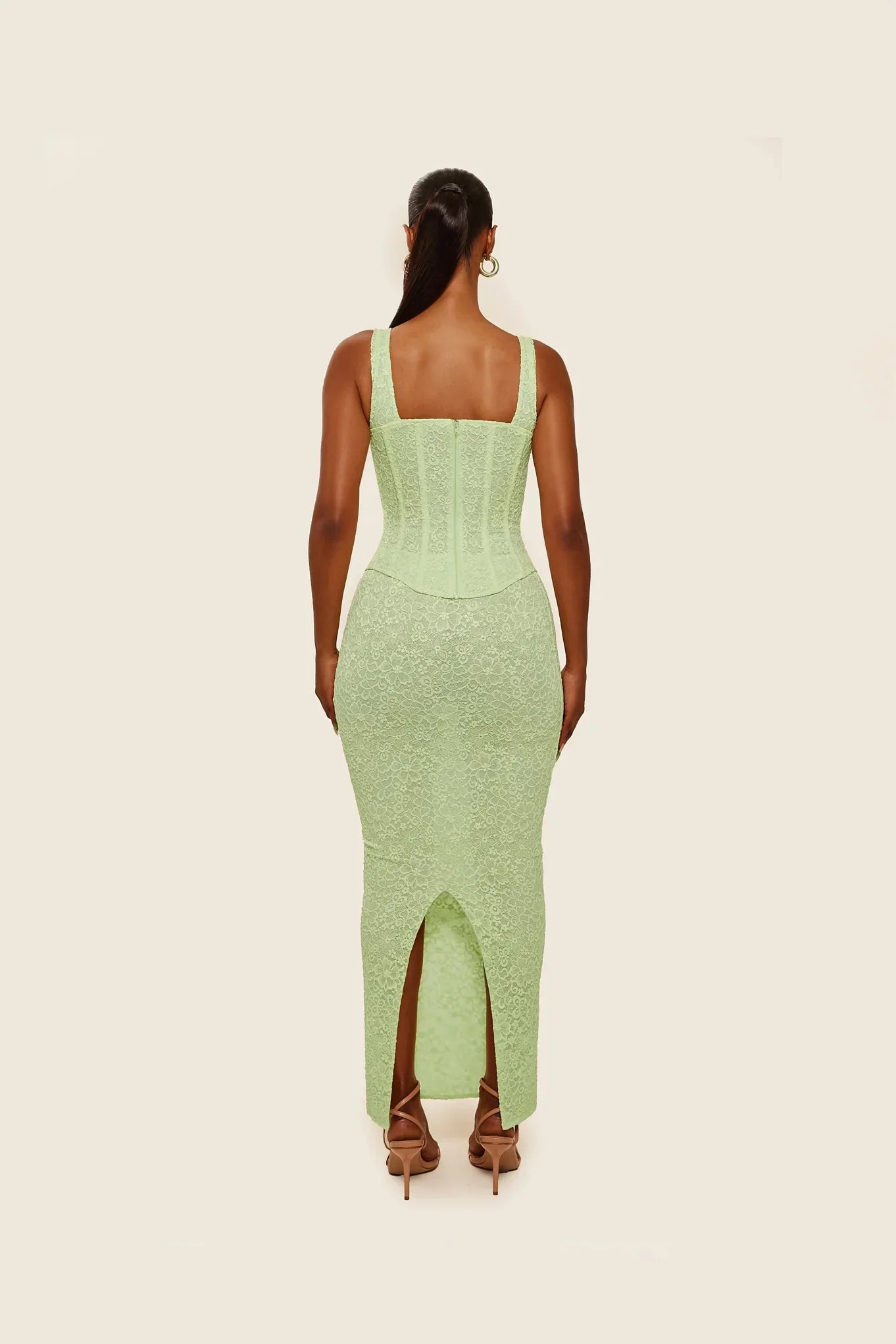 The Cinched Lace Maxi Set