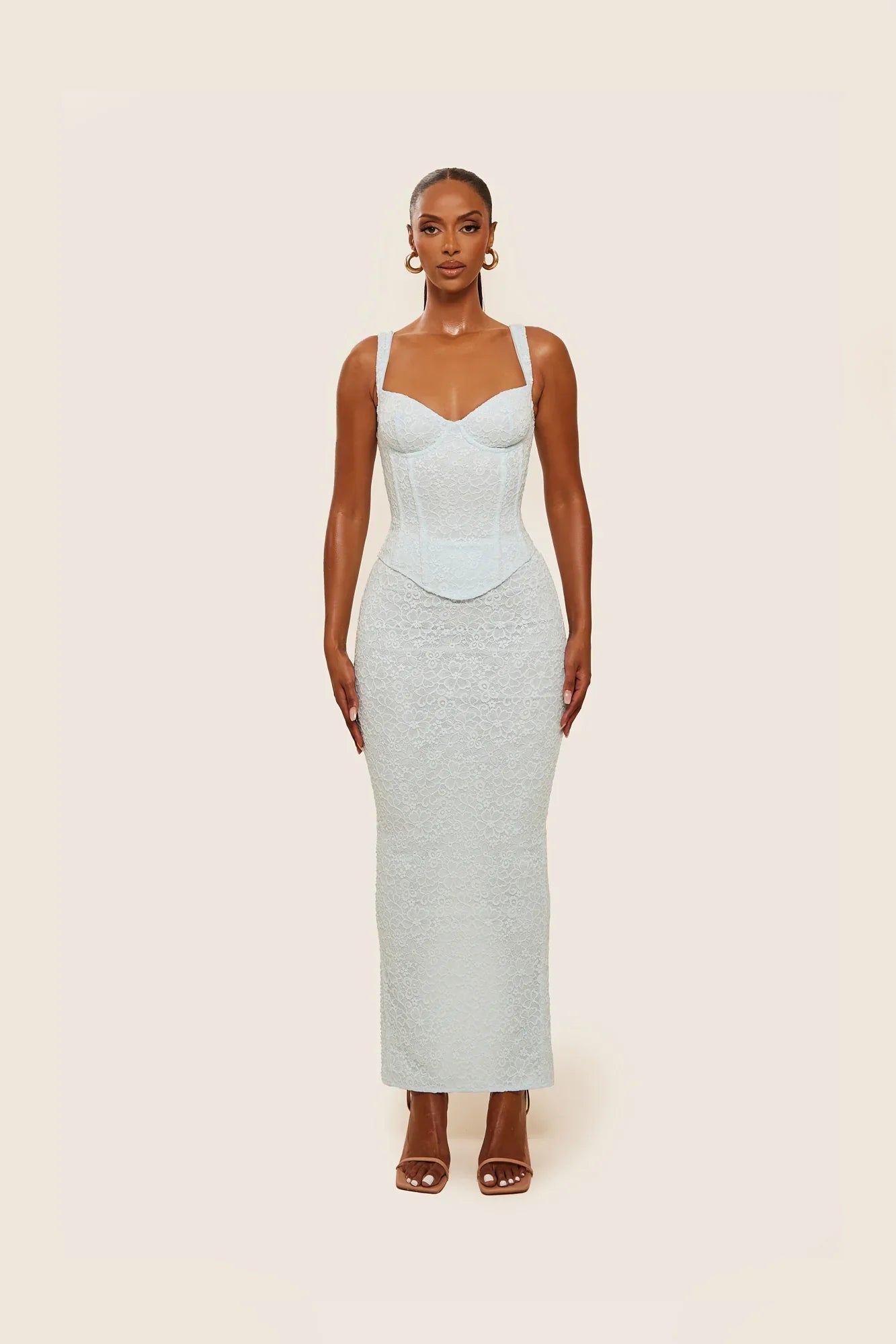 The Cinched Lace Maxi Set