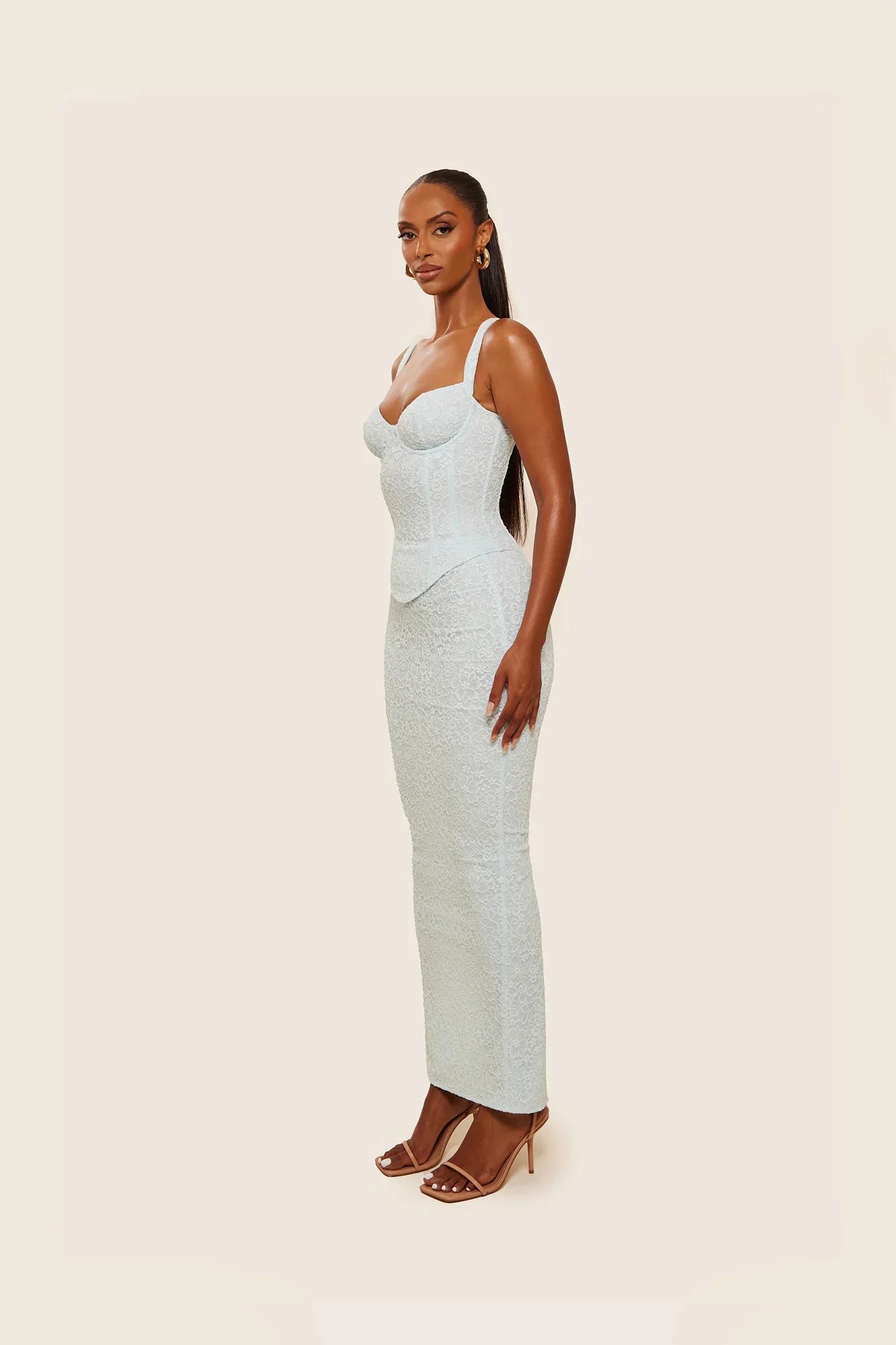 The Cinched Lace Maxi Set