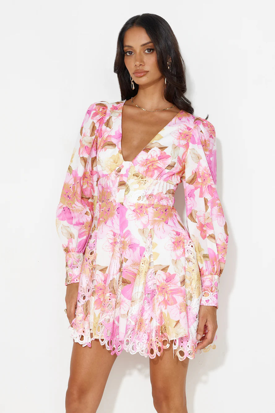 Athena Flowy Pleated Mini Dress
