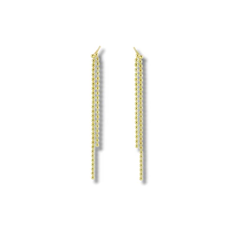 Elegant Gold-Plated Earrings and Pendant Set - Bibi