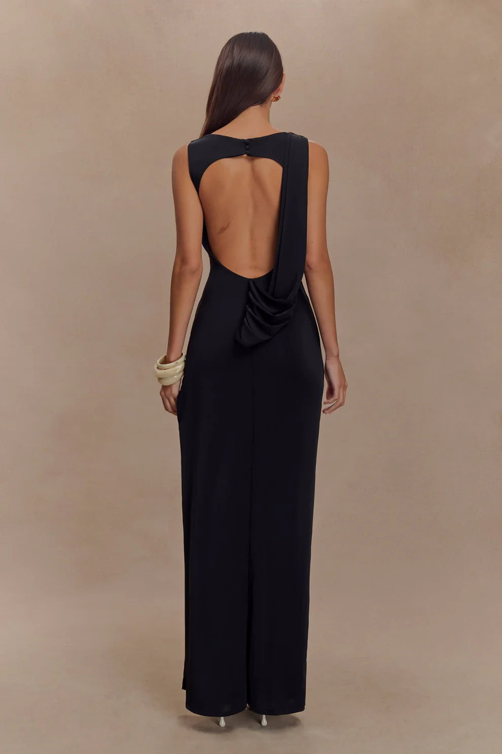 Anastacia Slinky Drape Maxi Dress