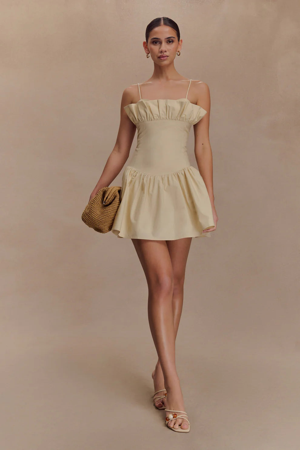 Jasmine Cotton Frill Mini Dress