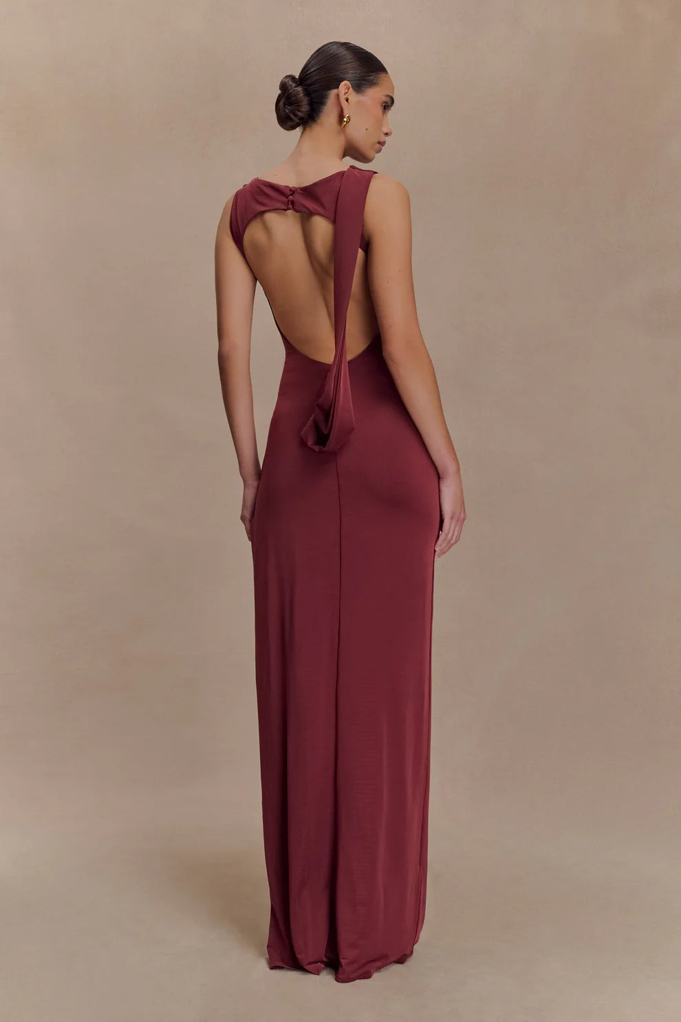 Anastacia Slinky Drape Maxi Dress