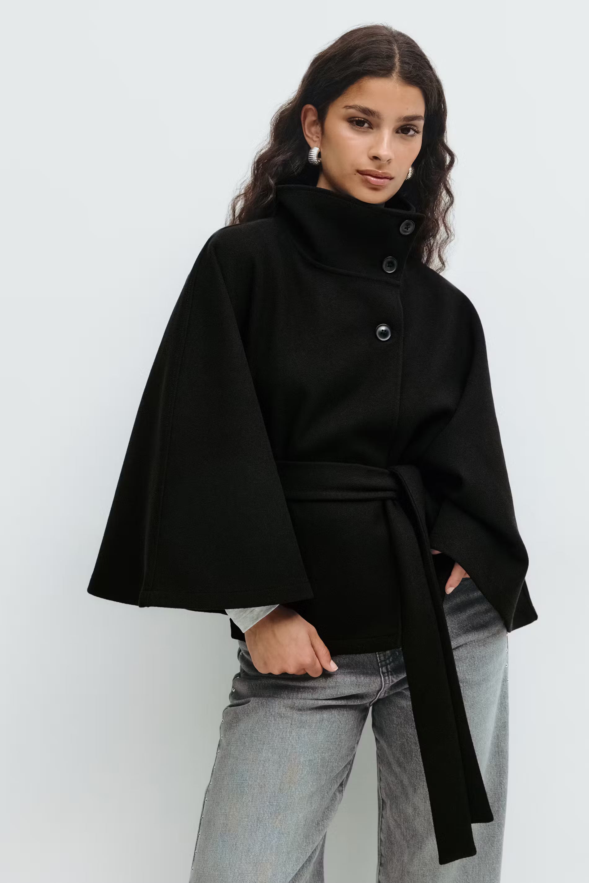 Elora - Belted Cape Jacket