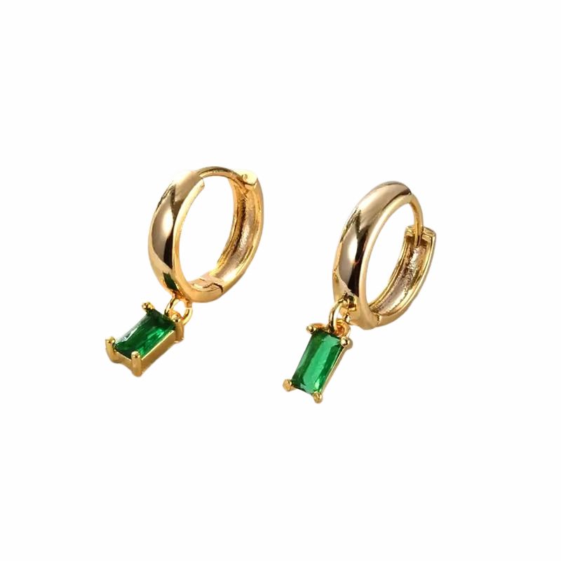 Chic and Elegant Square Earrings with Zirconia - Lauren