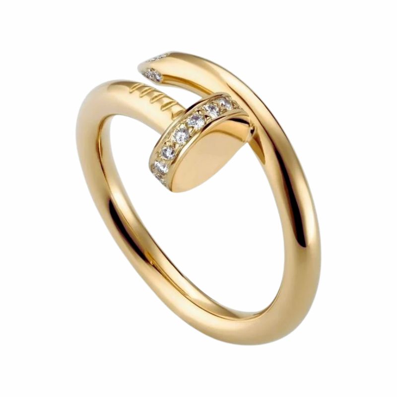 Crystal Zircon Screw Rings for Girl - Elegant and Shiny Jewelry Accessory