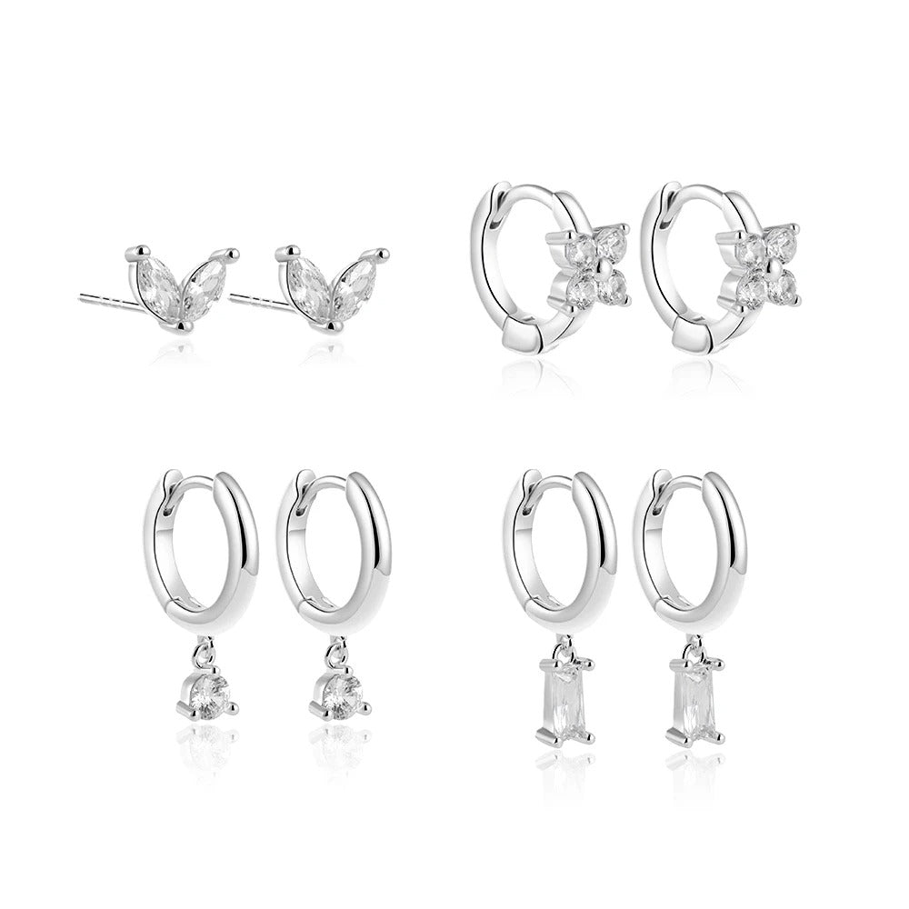 Elegant Flower Square Earring Set for Women - Vero
