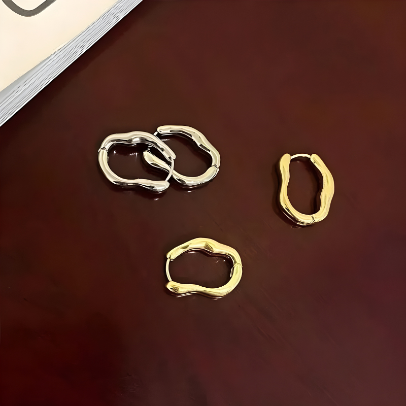 Elegant Irregular Hoop Earrings - Olivia
