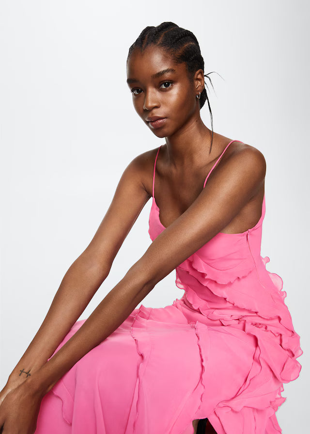 Madelyn Chiffon Ruffle Maxi Dress