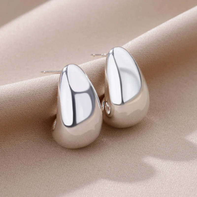 Thick Droplet Stud Earrings - Stylish and Trendy Chelsea Design