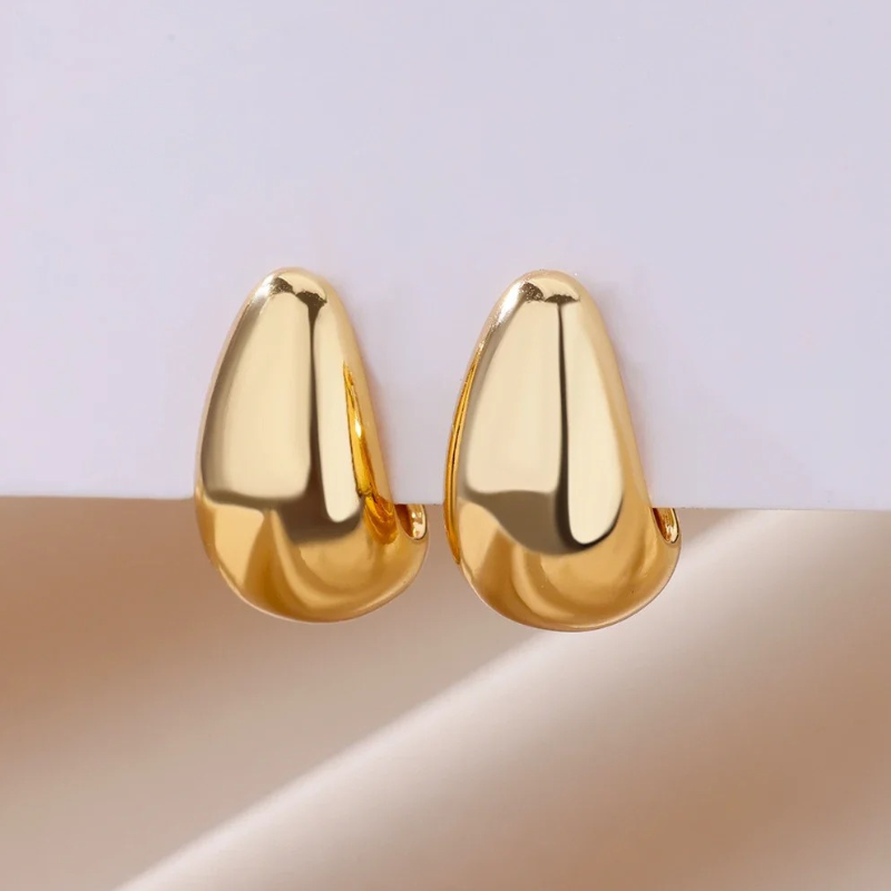 Thick Droplet Stud Earrings - Stylish and Trendy Chelsea Design