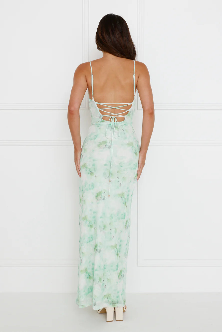 Amara Floral Mesh Maxi Dress