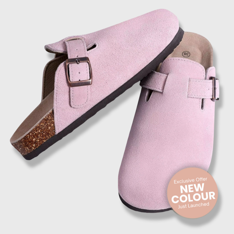 Evergreen Closed Round Toe Suede Clogs
